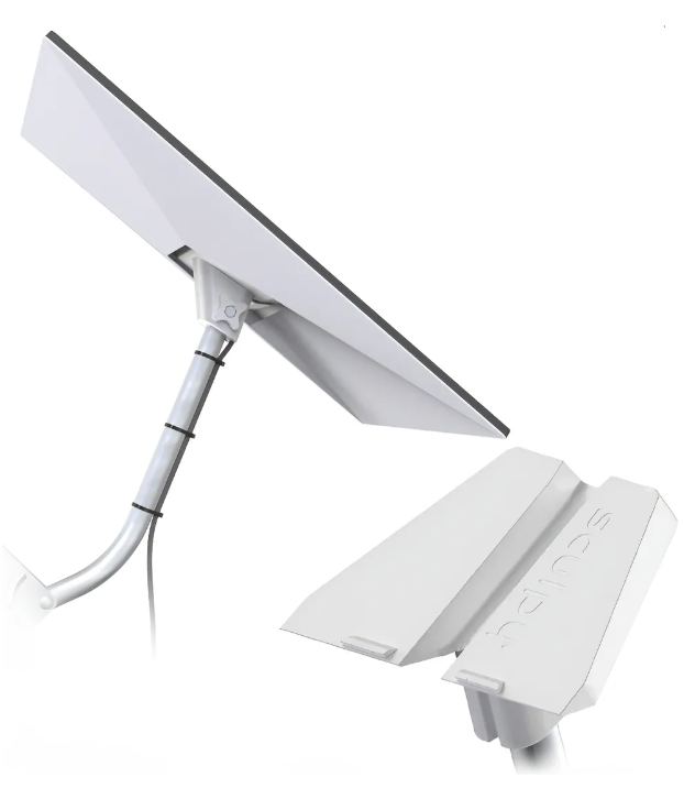 Suporte P/ Antena Starlink Articulado Haste Parede 3 Geração Branco